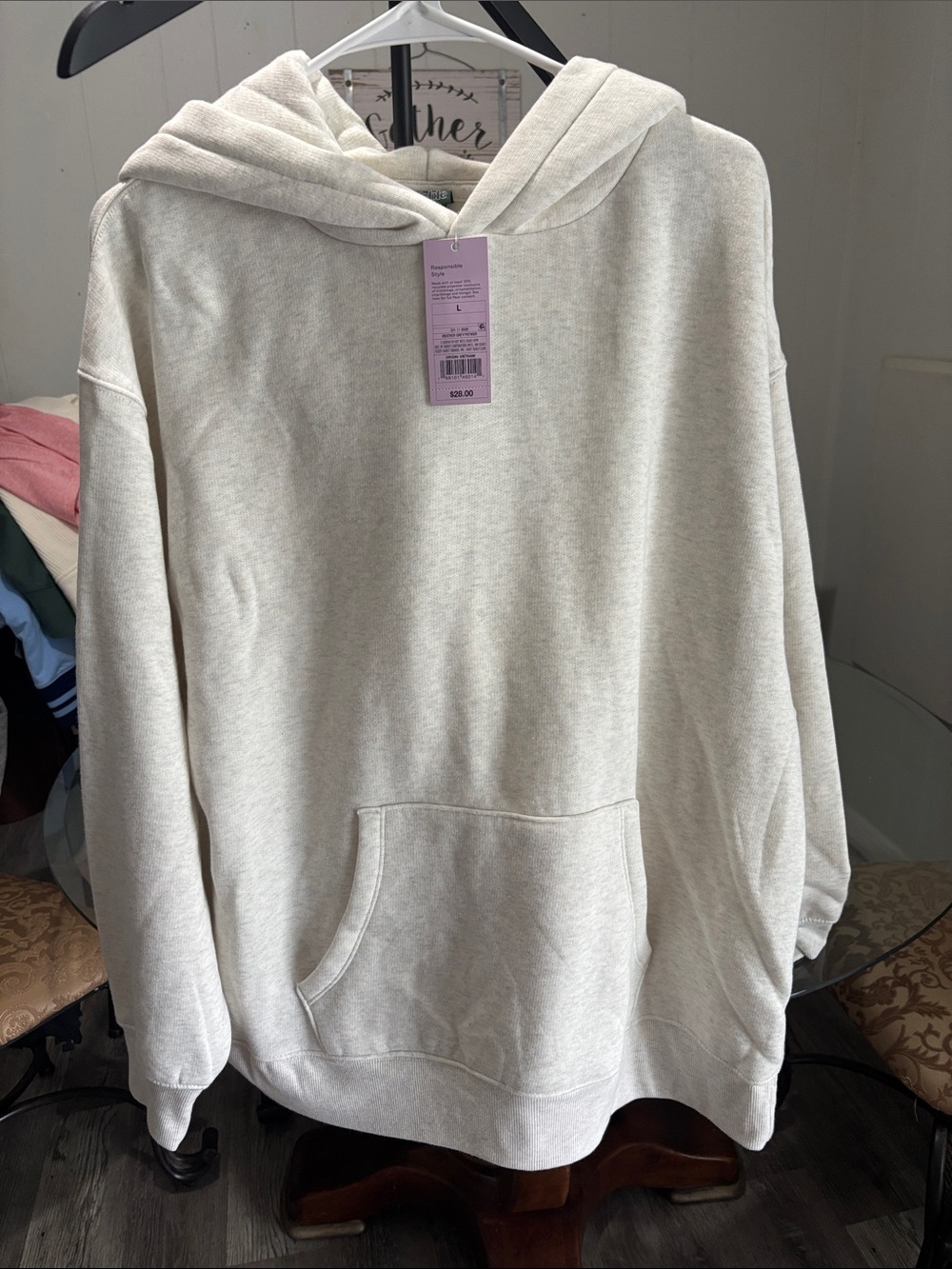wild fable Cream Lightweight Crewneck Hoodie
